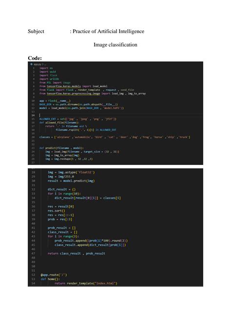 SOLUTION: Artificial intelligence ai image classification - Studypool