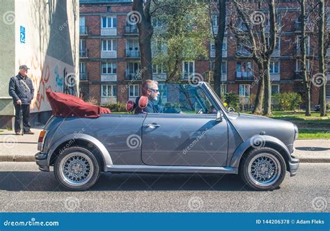 Classic Mini Cooper Convertible Driving Editorial Stock Photo - Image of metal, common: 144206378