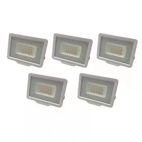 Lot de 10 Projecteurs LED 50W 250W Blanc Étanche IP65 4000lm Blanc