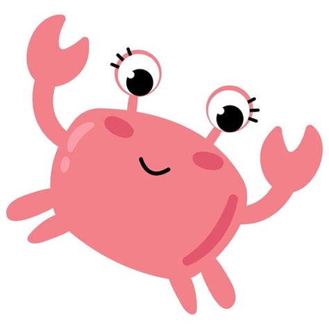 Crab Small Pink Over Royalty Free Licensable Stock Clip Art