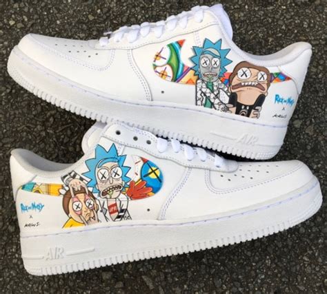 Custom Nike Air Force 1 Rick And Morty Etsy