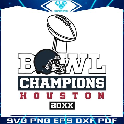 Football Bowl Champions Houston Texan SVG