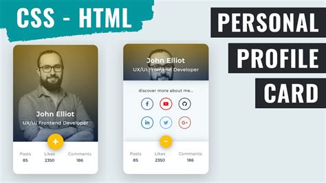 Personal Profile Card Using Html And Css