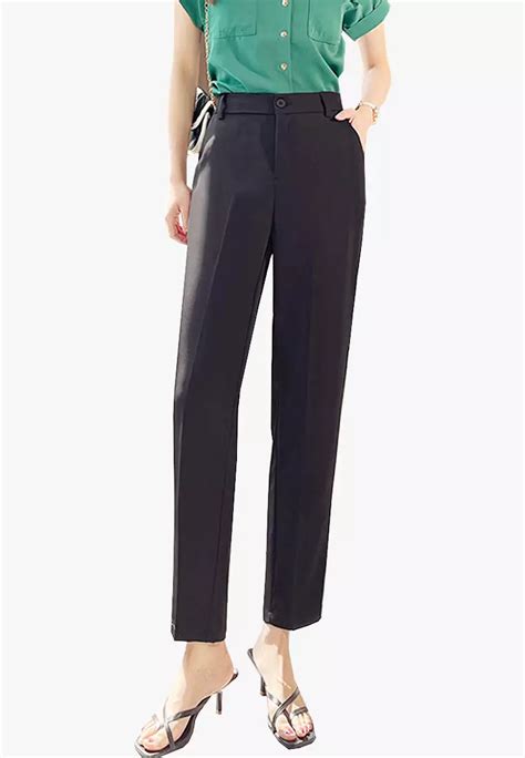 Buy Twenty Eight Shoes VANSA High Waist Straight Leg Cropped Trousers