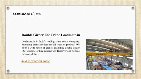 Ppt Double Girder Eot Crane Loadmate In Powerpoint Presentation Free