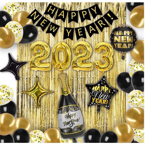 Happy New Year Decors Happy New Year Foil Balloons 2023 Foil Balloons Happy New Year