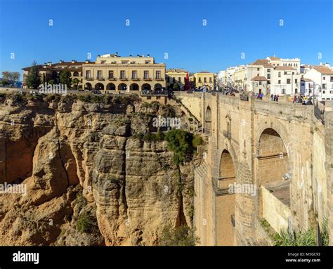 RONDA SPAIN DECEMBER 2017 Puente Nuevo Bridge And Architecture Of