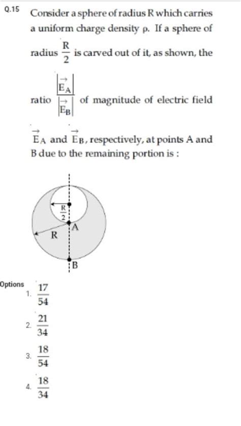 Q 15 Consider A Sphere Of Radius R Which Carries A Uniform Charge