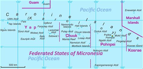 Detailed Map Of Federated States Of Micronesia