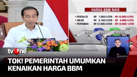 Harga BBM Naik Presiden Jokowi Ini Adalah Pilihan Terakhir Pemerintah