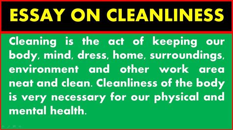 Essay On Cleanliness In English By Smart Study Essay On Importance Of