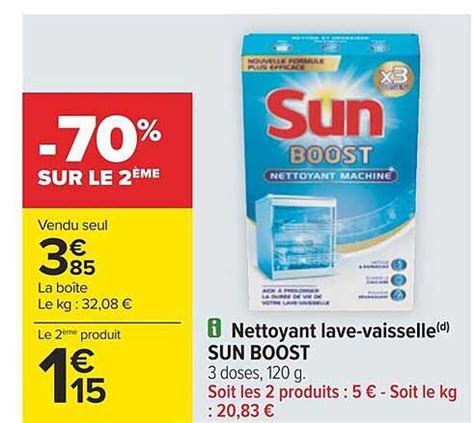 Promo Nettoyant Lave Vaisselle Sun Boost Chez Carrefour Icatalogue Fr