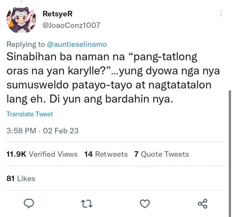 Sab On Twitter Tas Ngayon Magttag Kayo Sa Kanya Na Pagsabihan Kami