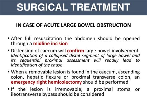 Management Of Intestinal Obstruction