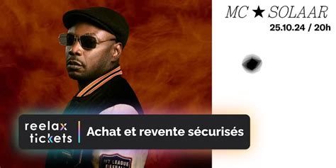 Mc Solaar La Belle Lectrique Achat Et Revente De Billets