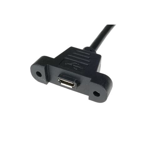 GNIAZDO MICRO USB DO OBUDOWY Z PRZEWODEM 30CM WTYK MICRO USB