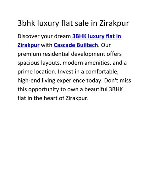 Ppt Bhk Luxury Flat Sale In Zirakpur Powerpoint Presentation Free