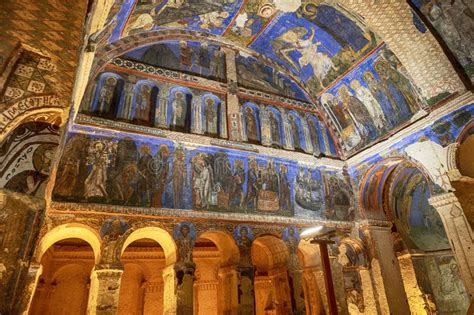 Goreme Cappadocia Turkey 15122021 Frescos Y Murales En La Antigua