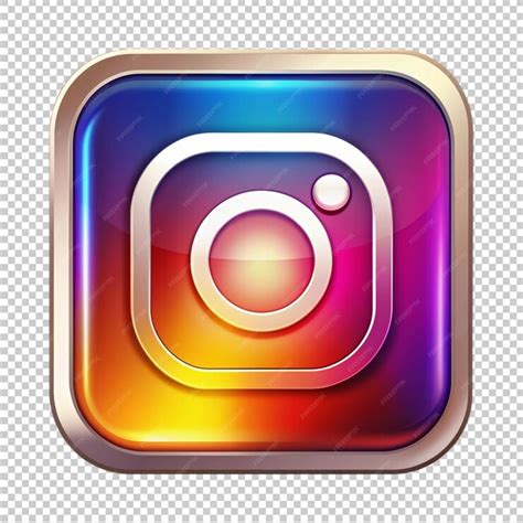 Round Instagram Logo Isolated On White Background Premium Ai