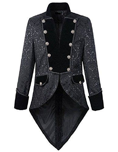 Prime Quality Mens Steampunk Emo Tailcoat Jacket Velvet Gothic Vtg