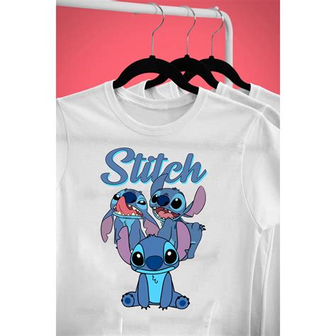 Tricou Personalizat Pentru Copii Cu Imprimeu Desene Stitch Alb 134