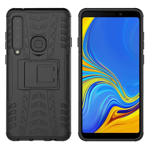 Dual Layer Rugged Tough Case For Samsung Galaxy A9 2018 Black