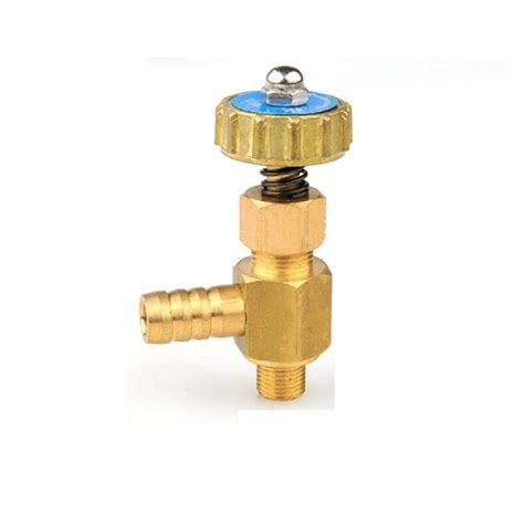 10mm Hose Barb X M10 1 Male Thread Angle Needle Valve Regulating Valve