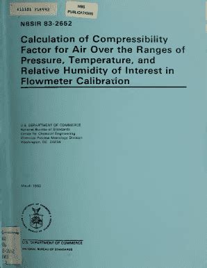 Fillable Online Nvlpubs Nist Calculation Of Compressibility Factor For