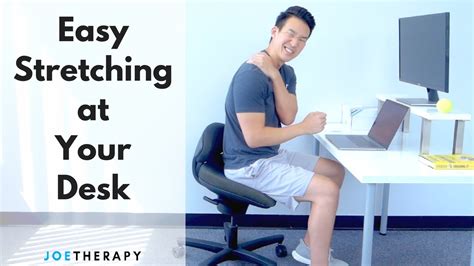 Quick And Easy Stretches To Do While Sitting At Your Desk Youtube