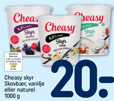 Cheasy Skyr Skovb R Vanilje Eller Naturel Tilbud Hos Rema