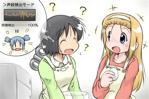 Safebooru 2girls Aizawa Mai Black Hair Blonde Hair Blue Eyes Closed