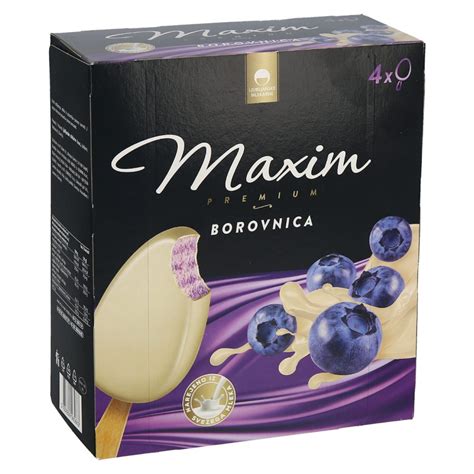 SLADOLED NA PALČKI BOROVNICA MAXIM PREMIUM LJUBLJANSKE MLEKARNE