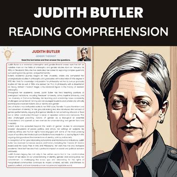 Judith Butler Biography Reading Comprehension Philosopher And Gender