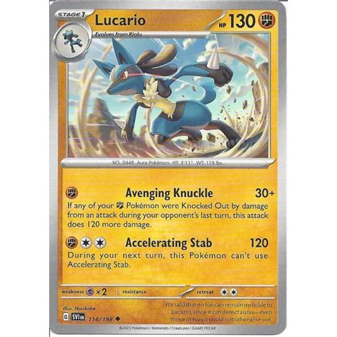 Pokemon Trading Card Game Lucario Uncommon Card Sv