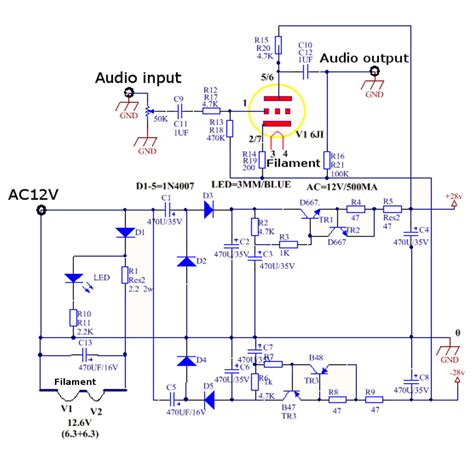 Kit chinois de préampli à lampes 6J1 6J2 détourné pour le transformer