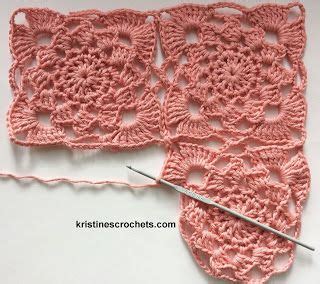 KristinesCrochets Sunset Flower Square Motif Free Crochet Pattern