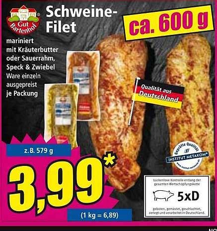 Gut Bartenhof Schweine Filet Angebot Bei Norma Prospekte De