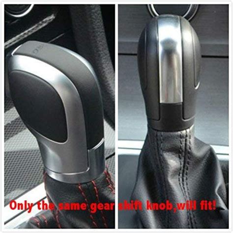 Loncky Black Genuine Leather Custom Car Gear Shift Knob Cover For