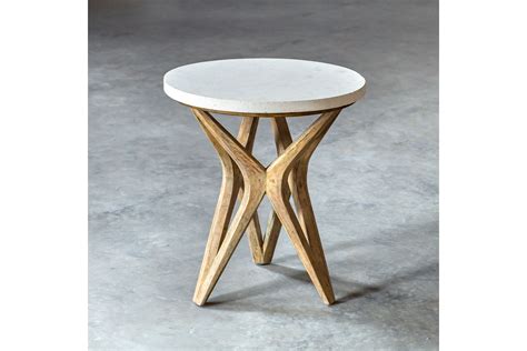 Marnie Limestone Accent Table At Gardner White