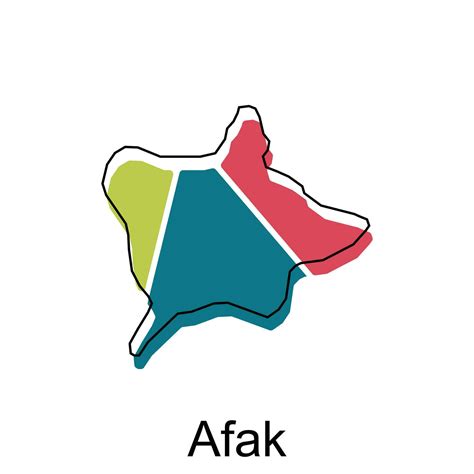 vector map of Afak colorful modern outline, High detailed vector illustration vector Design ...