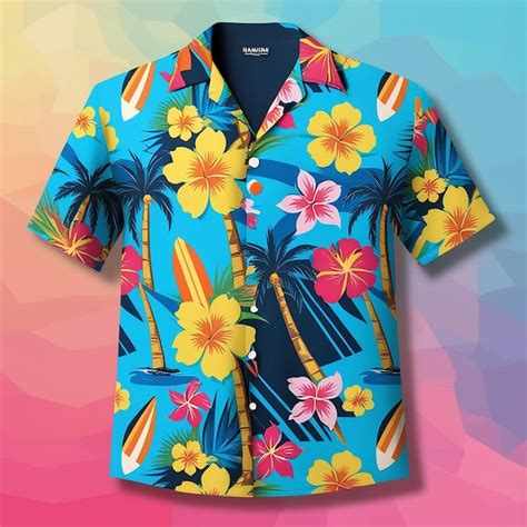 Premium Photo Flat Design Pattern Design Of Hawaiian Shirt