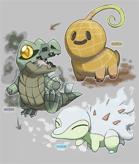 Johto Starters Regional Variant By On