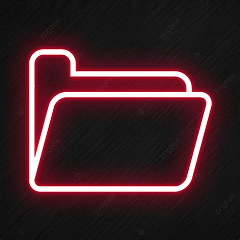 Folder Icon Clipart Transparent PNG Hd, Folder Icon In Neon Style ...