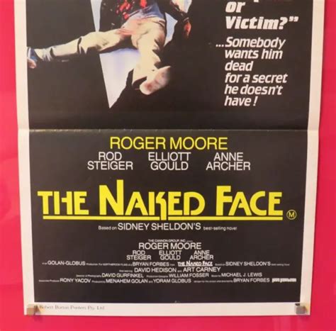 THE NAKED FACE ORIGINAL 1984 AUSTRALIAN DAYBILL FILM POSTER Roger Moore