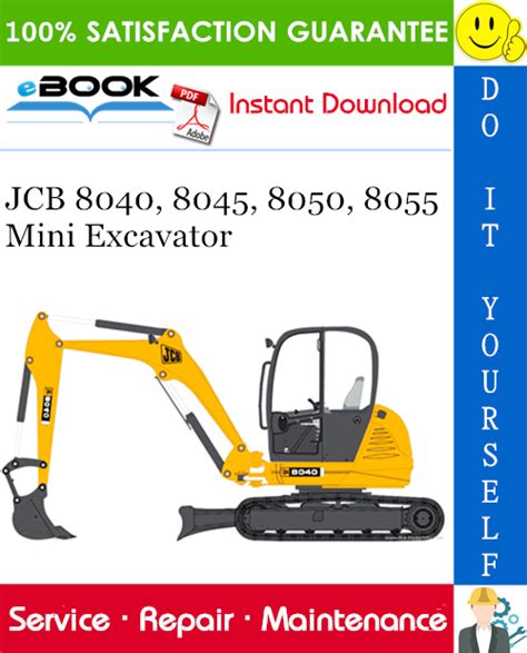 JCB 8040 8045 8050 8055 Mini Excavator Service Repair Manual PDF