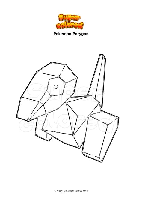 Porygon Coloring Page Coloring Pages