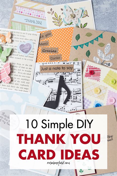 10 Simple DIY Thank You Card Ideas • Rose Clearfield