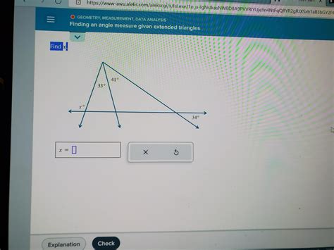 Find X Finding An Angle Measure Given Extended Triangles Brainly