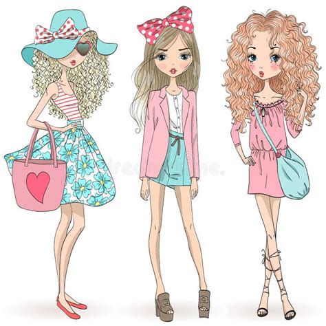 Three Girls Cartoon Stock Illustrations – 2,197 Three Girls Cartoon ...