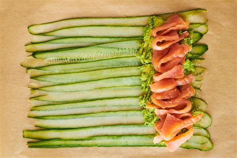 Smoked Salmon Cucumber Roll With Avocado Food Dolls